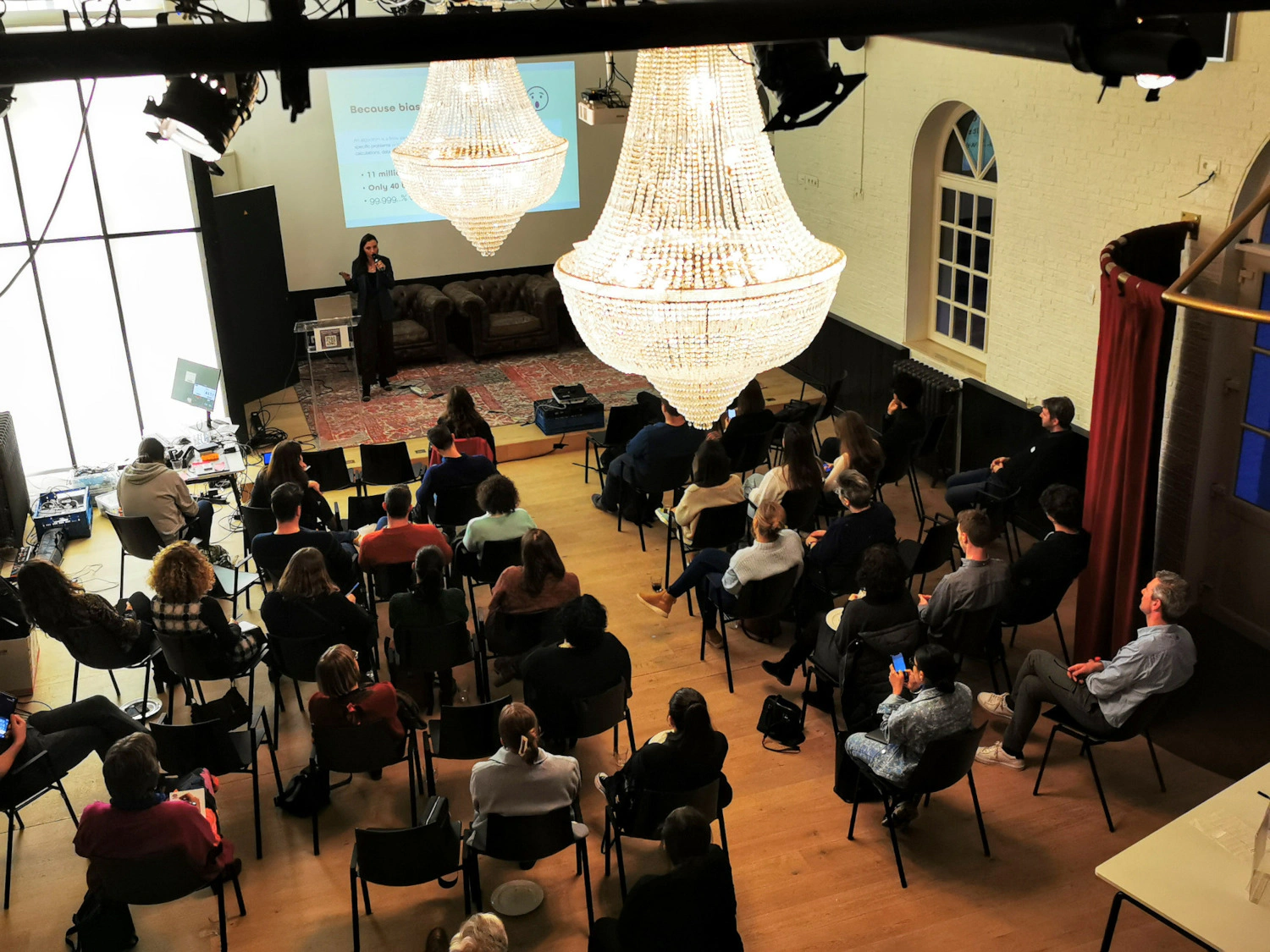 A picture showing the event 'Breaking the Silos: Inclusion in Tech' taking place.